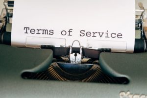 Image, Typewriter with Terms of Service